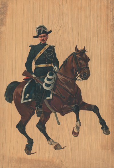 At sırtında kimliği belirsiz asker by French School