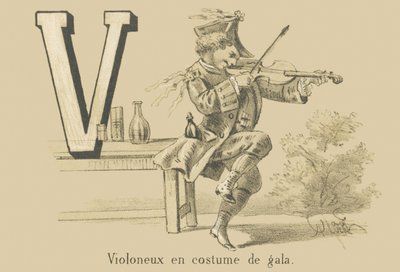 V: Gala Kostümlü Kemancı by French School