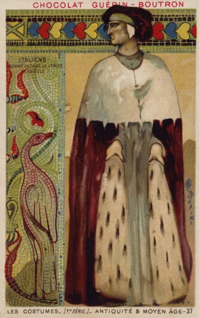 Venedik kostümü, 9. yüzyıl by French School