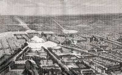 19. yüzyılda kalesi olan Versailles - V.A. tarafından “La France illustree: coğrafya, tarih, istatistiksel yönetim” de gravür Malt-Kahverengi. 1884 by French School