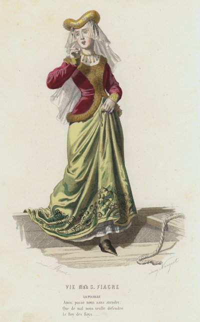 Vie Mrg S Fiacre (renkli gravür) by French School