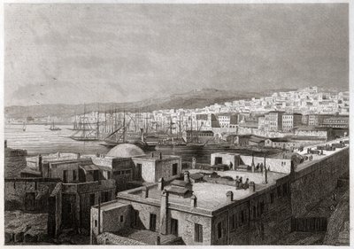 Cezayir manzarası. (gravür, yaklaşık 1850) by French School