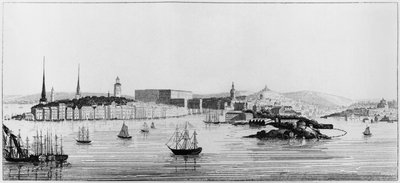Stockholm manzarası, 1841 by French School
