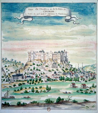 Fransız okulundan Chateau de Chinon Suluboya