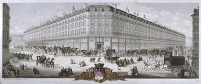 Magasins du Louvre mağazasının görünümü, Paris, 1866 by French School