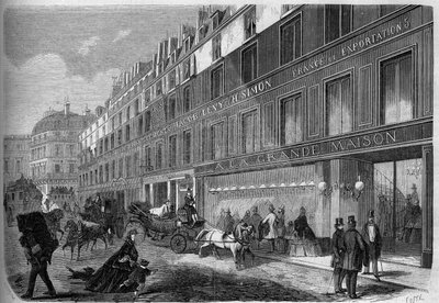 “La Grande Maison” giyim fabrikasının ön cephesinden bir görünüm. Paris by French School