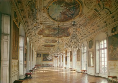 Robert de Cotte (1656-1735) tarafından tasarlanan La Belle Inutile olarak bilinen galerinin görünümü c.1700 by French School