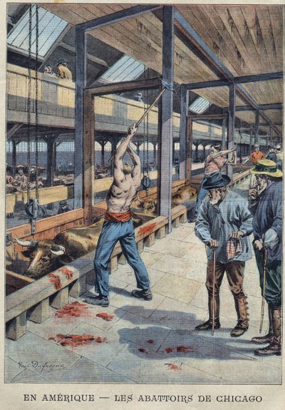 ABD, Chicago'daki mezbahalardan görüntü by French School