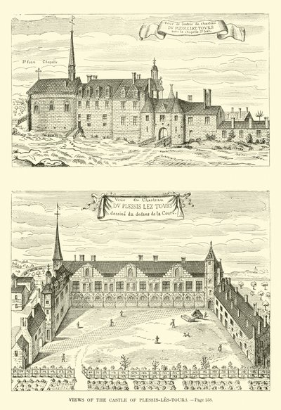 Plessis-les-Tours Kalesi manzarası by French School