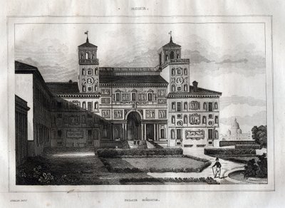Villa Medici Roma - Villa Medicis - “” Pitoresk İtalya”dan Gravür” - İtalya