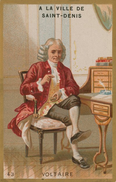 Voltaire, Fransız Aydınlanma yazarı ve filozofu by French School