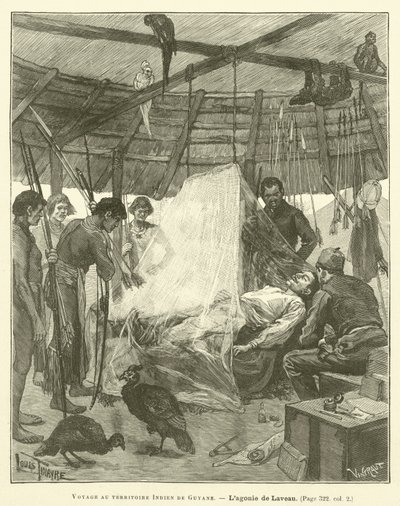 Guyana Kızılderili Bölgesine Yolculuk (gravür) by French School