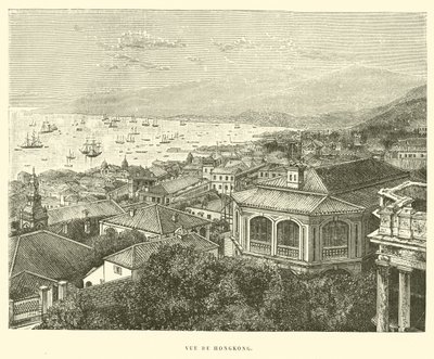 Hong Kong manzarası (gravür) by French School