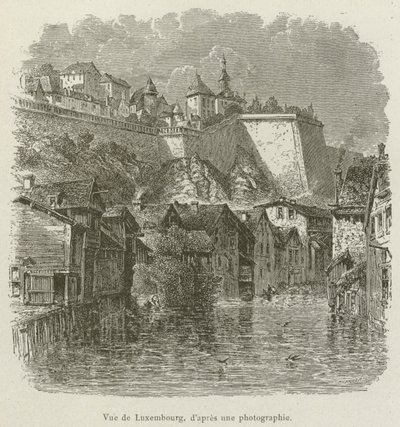 Lüksemburg görünümü (gravür) by French School