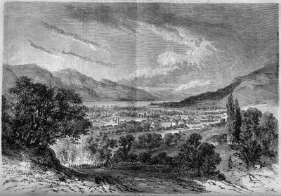 Aix les Bains (Aix-les-Bains), Savoie (73) şehrinin görünümü by French School