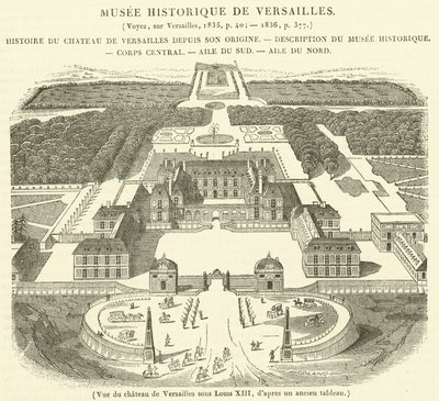 Louis XIII (gravür) altında Versay Sarayı