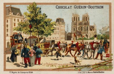 Ağaçları taşımak için vagon (chromolitho) by French School