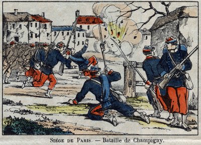Fransa ve Prusya arasındaki 1870 Savaşı: 30/11 - 02/12/1870 tarihleri arasında Champigny Muharebesi veya Villiers Muharebesi. by French School