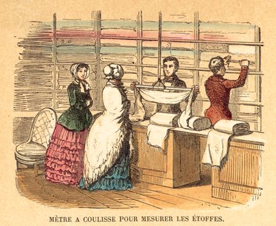Ağırlıklar ve ölçüler (renkli gravür) by French School