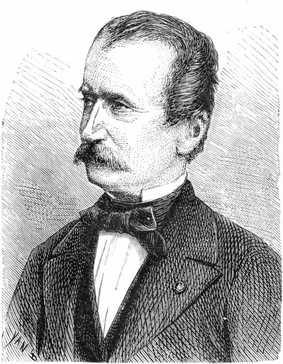 Wilhelm von Engerth (1814-1884) Avusturyalı mühendis (motor), gravür by French School