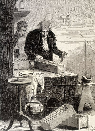 William Cruickshank oluklar yığınını oluşturdu - “” Album of Science; ünlü bilim adamları; Büyük Keşifler””” 1896. by French School