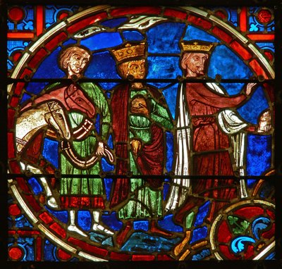 Magi hayranlığını gösteren pencere by French School