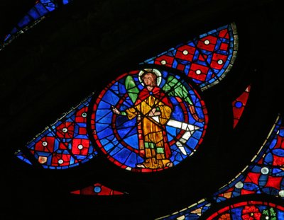Bir meleği betimleyen w115 penceresi by French School