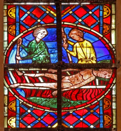 St Vincents şehitliğini gösteren w211 penceresi by French School