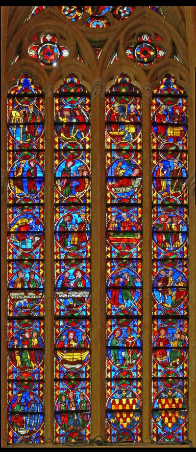 St Thomas ve St Stephen penceresini gösteren w213 penceresi by French School