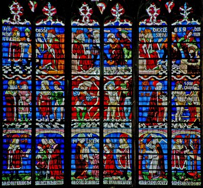 St Sebastian penceresini gösteren w233 penceresi by French School
