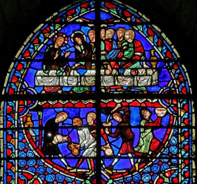 Cana Evliliğini gösteren w3 penceresi by French School