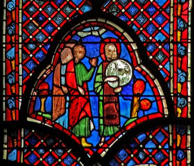 Pencere w9L Vaftizci Yahya: Ecce Agnus Dei by French School
