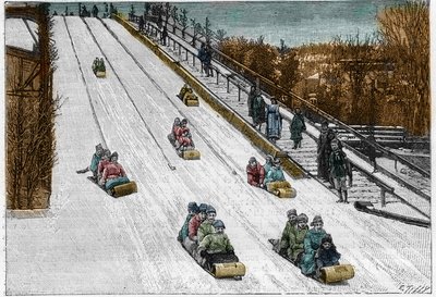 Kış oyunu ve sporu: Tobogan kaydırağı, Kanada Montreal Park