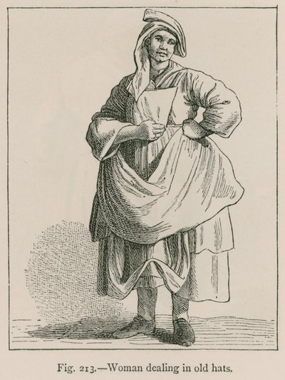 Eski şapkalarla uğraşan kadın by French School