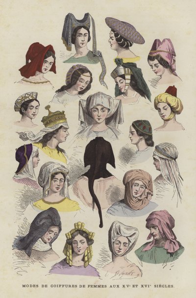 15. ve 16. Yüzyılların Kadın Başlıkları by French School