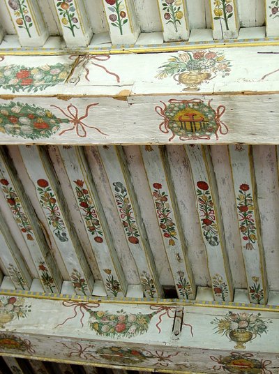 Ahşap Kirişler, Chateau dOiron, Loire Valley (boyalı ahşap) (ayrıca bkz. 265494) by French School