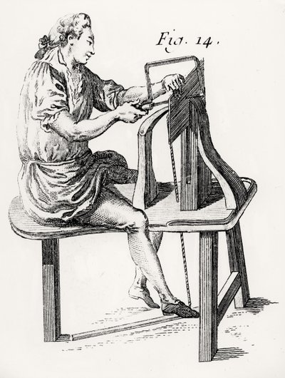 Woodworker, LArt du Menuisier by Andre Jacob Roubo, pub. 1769-74 by French School