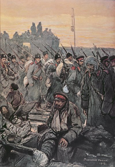 1912-13 Balkan seferleri sırasında yaralı Bulgar askerleri by French School