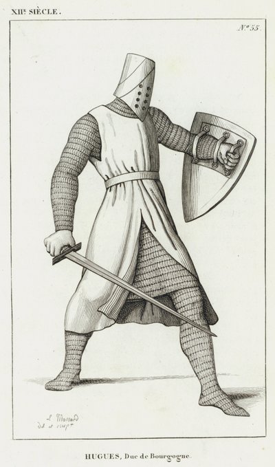 Yüzyıl, Hugh, Burgonya Dükü (gravür) by French School