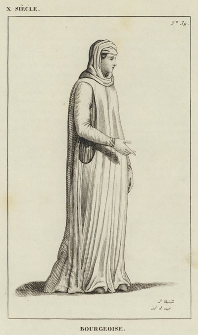 X Yüzyıl, Burjuva (gravür) by French School