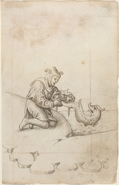 Kuyruğundan Yunus Bağlıyorsun [fol. 17 recto], c.1512-1515 (serilmiş kağıt üzerine kalem ve siyah mürekkep) by French School
