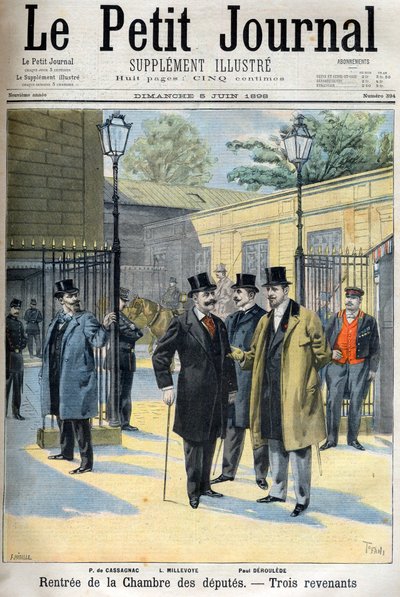 Milletvekilleri odasının yeniden açılması, "Le Petit Journal" da resimleme 5 Haziran by French School