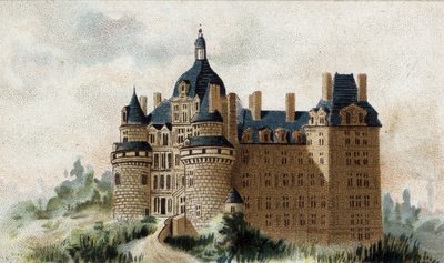 Brissac kalesinin görünümü (Maine et Loire). by French School