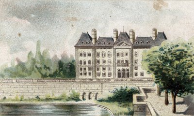 Meudon kalesinin (Seine ve Oise) görünümü. by French School