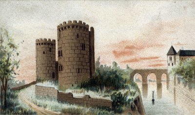 Cinq mars şatosunun görünümü (Indre et Loire). by French School