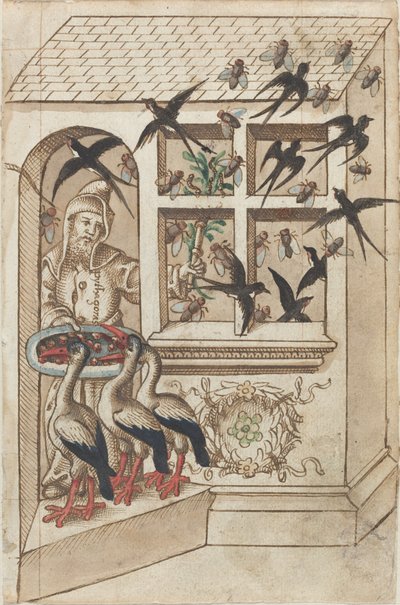 "Aynı Çatı Altında Kırlangıç Olmaz" [fol. 40 rekto] by French early 16th Century