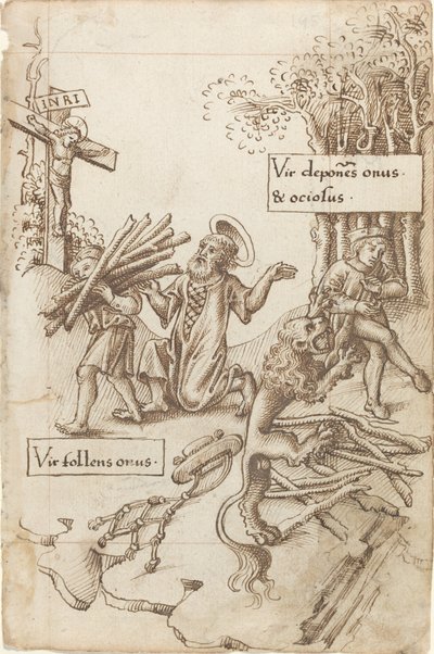 "Yükünü Yükleyene Değil, Yükünü Yükleyene Yardım Edin" [fol. 31 rekto] by French early 16th Century
