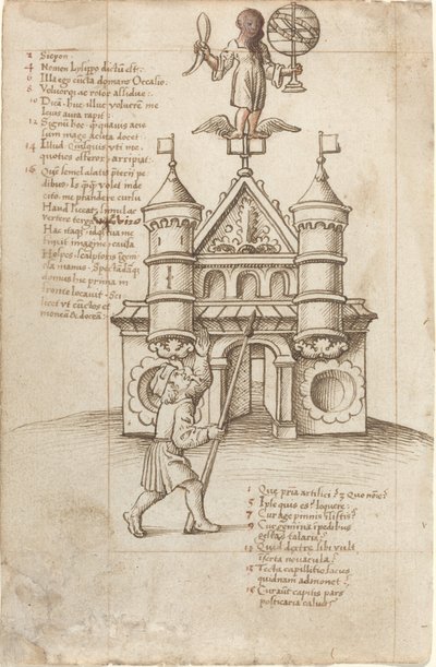Fırsat Heykeli ve Yoldan Geçenler [fol. 8 rekto] by French early 16th Century