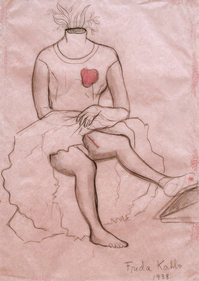 Yara izini gösteren otoportre by Frida Kahlo
