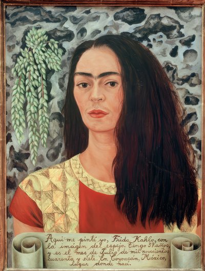 Gevşek saçlı otoportre by Frida Kahlo